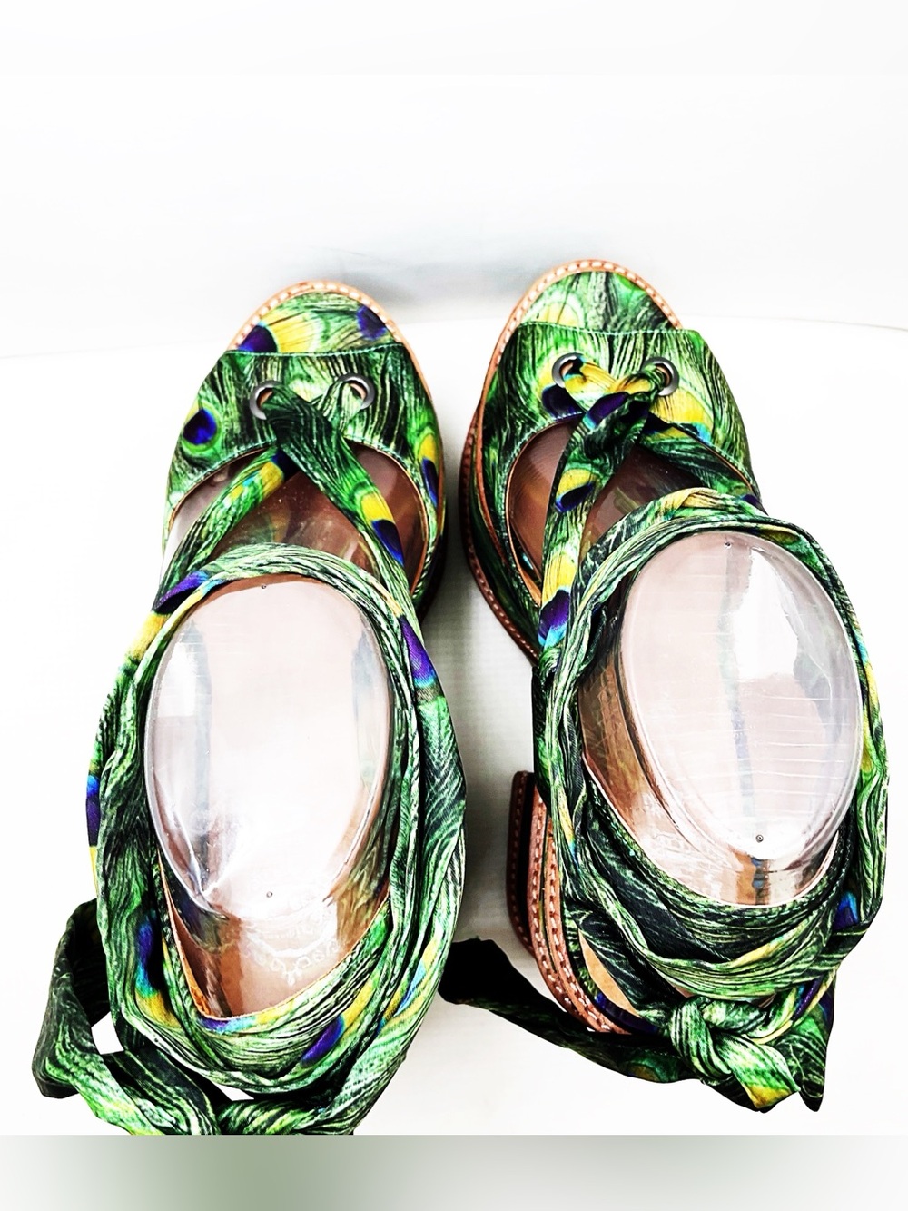 {Jeffrey Campbell} Landers Peacock Strappy Platform Heels - Picture 9 of 16